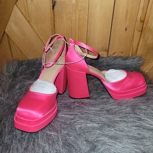 Wild Fable Bianca Platform Heels Barbie Pink Size 7 NIB